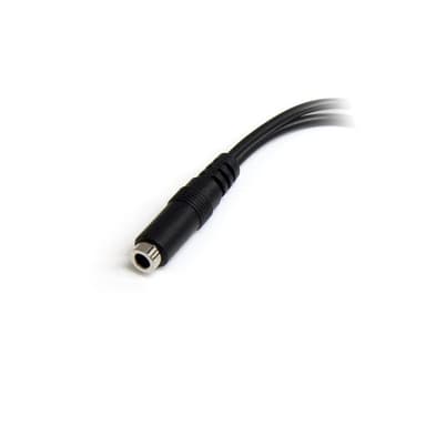 StarTech.com MUYHSFMM, 3.5mm, Uros, 2 x 3.5mm, Naaras, 0,13 m, Musta