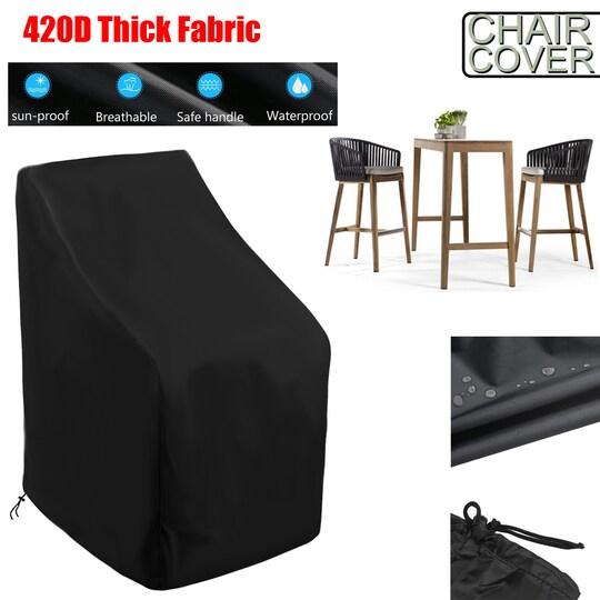 Pation tuolin päällinen Musta 65x65x120/80 cm