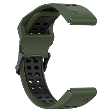 Kellon rannekoru Tummanvihreä 26 mm Garmin Fenix 7X/7X Solar/6X Sapphire/Fenix 3 HR/D2 Bravo/Descent MK1