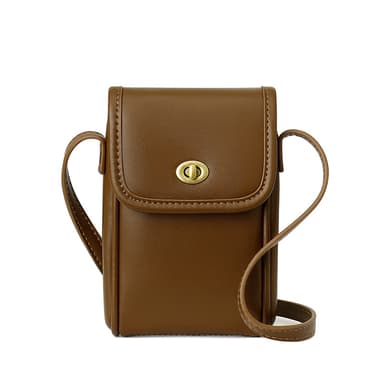 Mini Crossbody matkapuhelinlaukku Ruskea