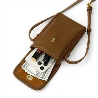 Mini Crossbody matkapuhelinlaukku Ruskea