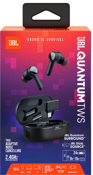 JBL Quantum True Wireless kuulokkeet (musta)