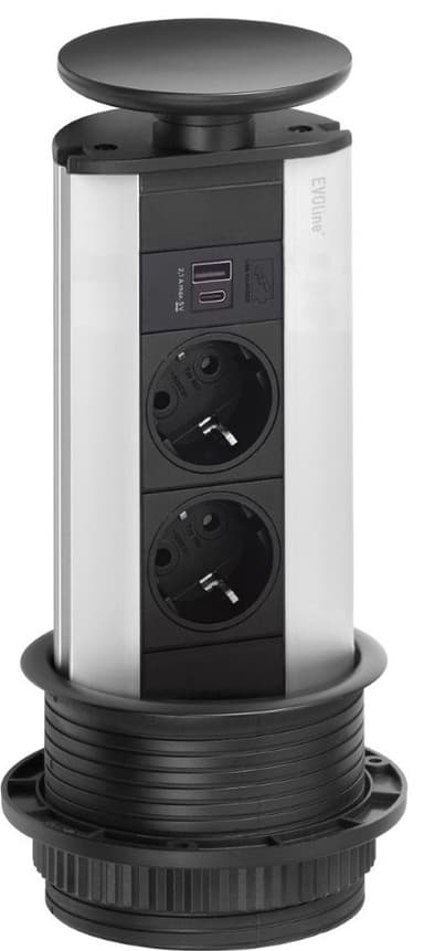 EVOline Port pistorasia (musta)