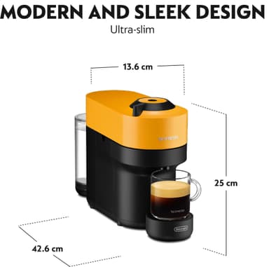 Nespresso Vertuo Pop kapselikeitin DeLonghi ENV90.Y (Mango Yellow)