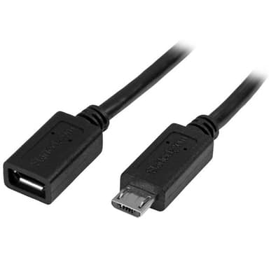StarTech.com Micro-USB Förlängningskabel - M/F - 0,5 m, 0,5 m, Micro-USB B, Mi