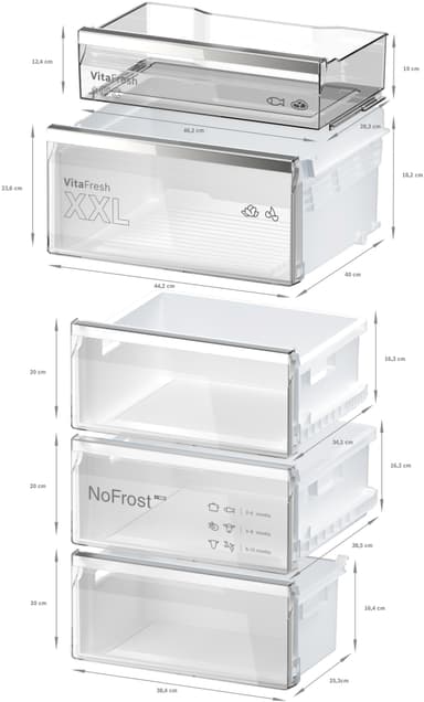 Bosch jääkaappipakastin KGN39AIAT (Inox-easyclean)