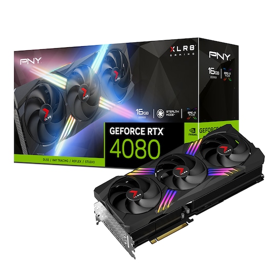 PNY GeForce RTX® 4080 16GB XLR8 Gaming VERTO EPIC-X RGB™ Triple Fan Graphics Card