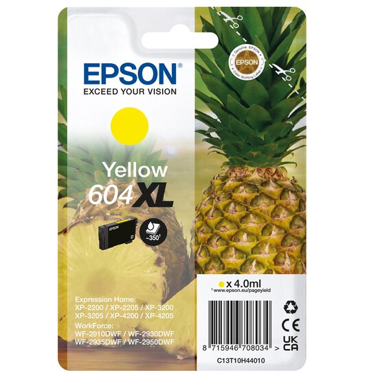 Epson 604 XL mustekasetti (keltainen)
