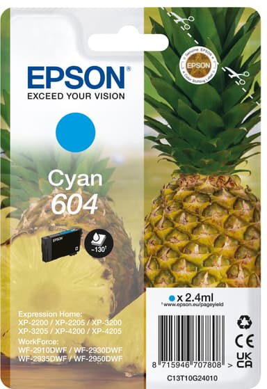 Epson 604 mustekasetti (syaani)