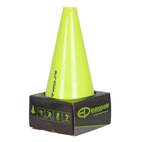 PROLINE Cones 23 cm 10pk Gul, Jalkapallo tekniikkaharjoittelu