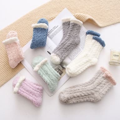 Naisten sumeat Slipper-sukat, 6 paria Valkoinen 26 x 8 cm
