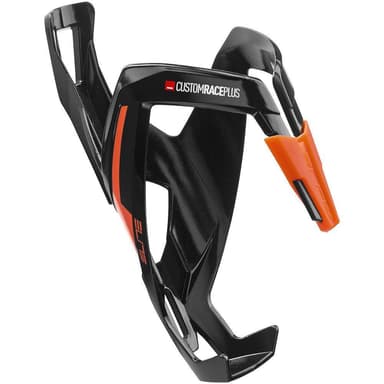 Elite Bottle Cage Custom Race+, Pullon pidikkeet Musta/Oranssi