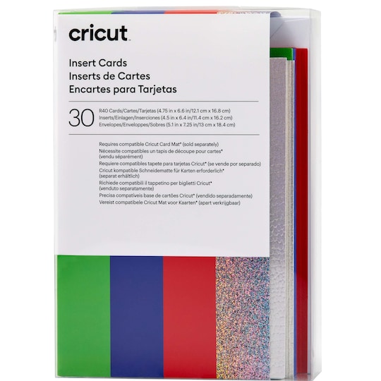 Cricut kortti-insertit 30 kpl (sateenkaari)