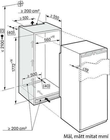 Miele jääkaappi K 37222 ID (177.2 cm)