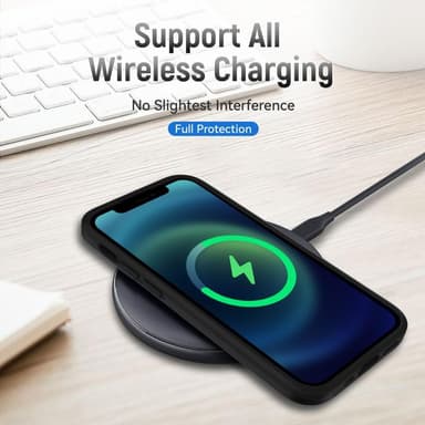 iPhone 14 Plus iskunkestävä TPU+PC Kickstand Puhelinkotelo Autoon kiinnitettävä metallilevy - musta