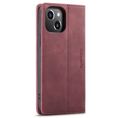 CASEME Retro Lompakkokotelo iPhone 14 Plus - Punainen