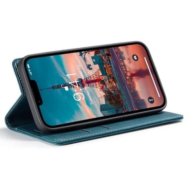 CASEME Retro lompakkokotelo iPhone 14 Plus - Sininen