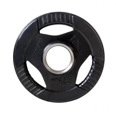 FitNord Painolevy Tri Grip, Levypainot Kumipäällyste 1,25 kg
