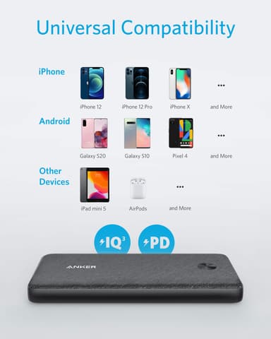 Anker PowerCore Sense 10000mAh varavirtalähde (musta)