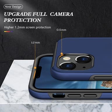 iPhone 14 Sormirengas Kickstand Hybridi Suojakotelo - Sininen