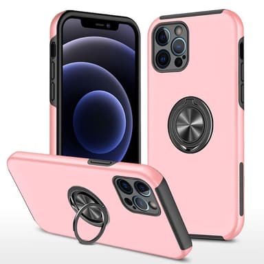 iPhone 14 Pro Max Sormenrengastuki Hybridikotelo - Vaaleanpunainen
