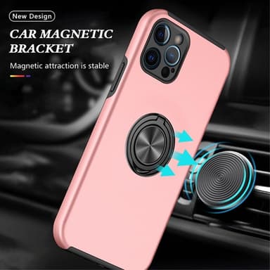 iPhone 14 Pro Max Sormenrengastuki Hybridikotelo - Vaaleanpunainen