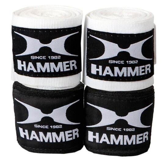 Hammer Boxing Nyrkkeilyside joustava, Geelihanskat & Käsisiteet Valkoinen 4,5 m