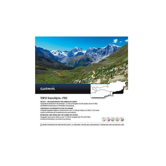 Garmin TOPO (Itäiset Alpit) TransAlpine + PRO Garmin microSD™/SD™-kortti, Kartat & Ohjelmistot