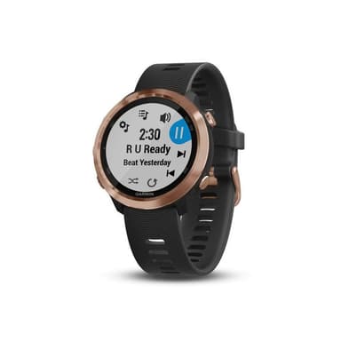 Garmin Roseekultainen mustalla rannekkeella
