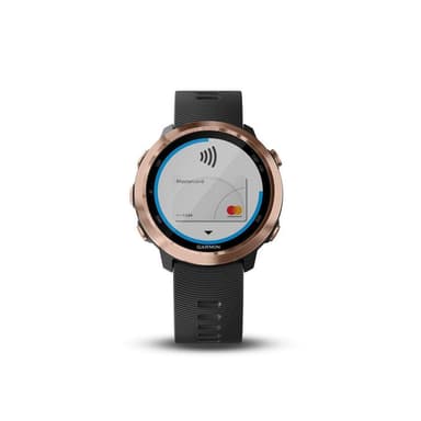 Garmin Roseekultainen mustalla rannekkeella