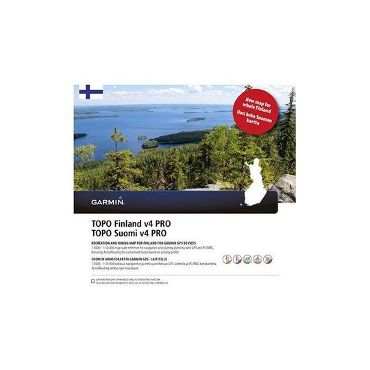 Garmin TOPO Suomi/Finland v4 PRO Garmin microSD™-/SD™-kortti, Muut