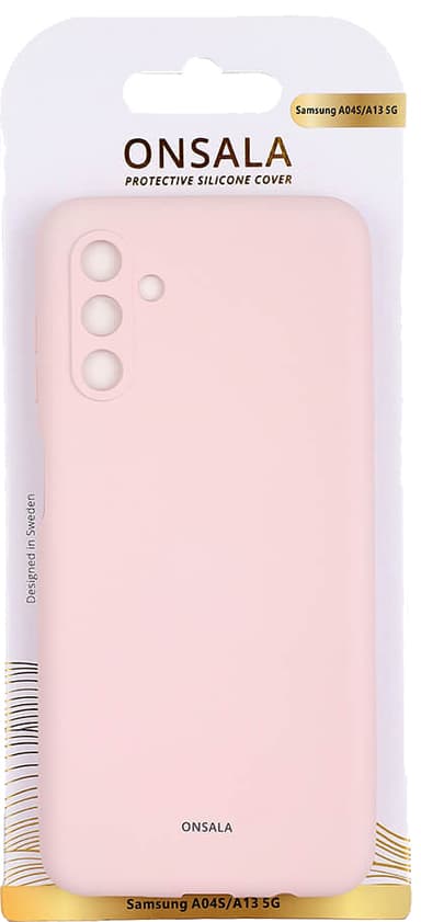 Onsala Silicone Samsung A04s/A13 5G suojakuori (vaaleanpunainen)