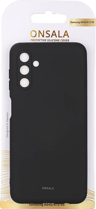 Onsala Silicone Samsung A04s/A13 5G suojakuori (musta)
