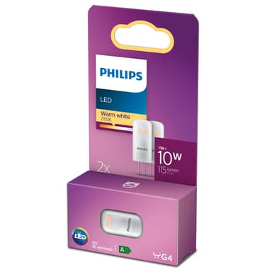 Philips 2 kpl LED G4 -kapseli 10V 12W 115lm