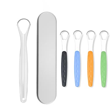 Tongue Scraper ruostumaton teräs sininen