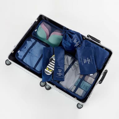 Packing Cubes Matkalaukkujen järjestäjä matkalle 7 kpl Tummansininen