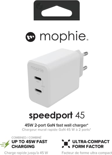 Mophie Speedport 45 W GaN seinälaturi