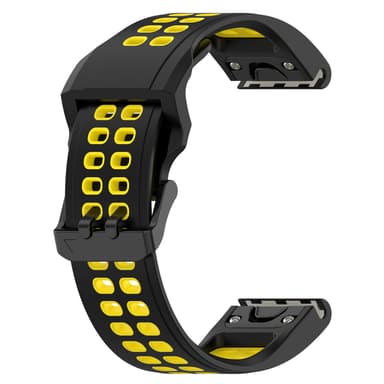 Kellon hihna silikonia Keltainen 22 mm Garmin Fenix 7/7 Solar/6 GPS/6 Sapphire GPS/Forerunner 955/COROS VERTIX