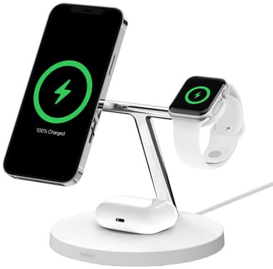 Belkin BoostCharge Pro 3-in-1 langaton laturi (valkoinen)