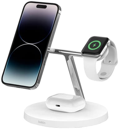 Belkin BoostCharge Pro 3-in-1 langaton laturi (valkoinen)