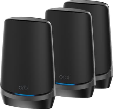 Netgear Orbi RBKE963 AX11000 nelikaistainen WiFi 6E mesh (3kpl, musta)
