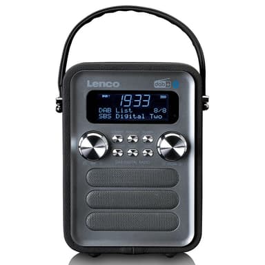 Lenco PDR-051 DAB Radio, Musta/hopea