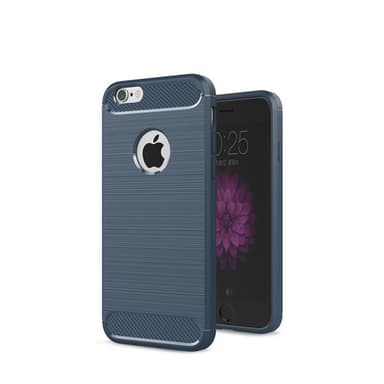 SKALO iPhone 6/6S Armor Carbon Iskunkestävä TPU suojakuori - Musta