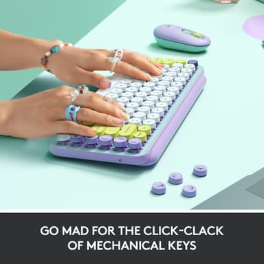 Logitech Pop Keys Wireless langaton näppäimistö (Daydream Mint)