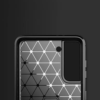 SKALO Samsung S21 Plus Armor Carbon Iskunkestävä TPU suojakuori - Punainen