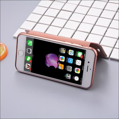 SKALO iPhone 7/8 Lompakkokotelo TPU Ultra Ohut - Hopea