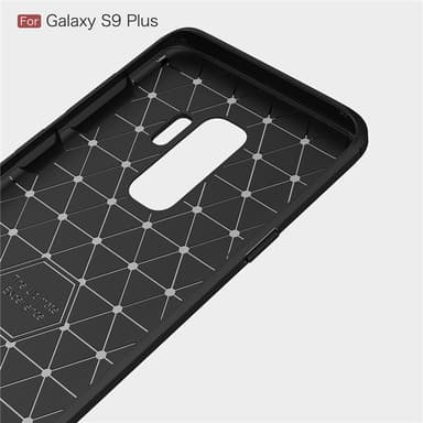 SKALO Samsung S9 Plus Armor Carbon Iskunkestävä TPU suojakuori - Punainen