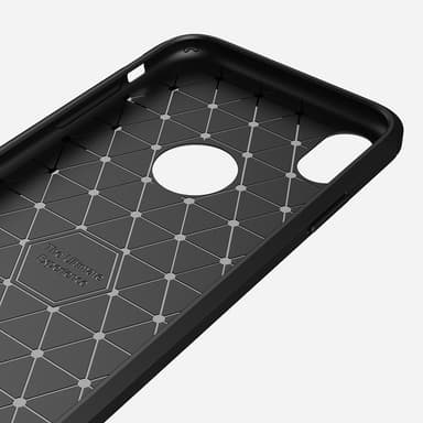 SKALO iPhone XR Armor Carbon Iskunkestävä TPU suojakuori - Punainen