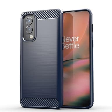 SKALO OnePlus Nord 2 Armor Carbon Iskunkestävä TPU suojakuori - Harmaa