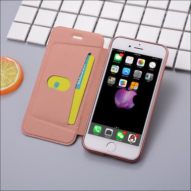 SKALO iPhone 7/8 Lompakkokotelo TPU Ultra Ohut - Hopea